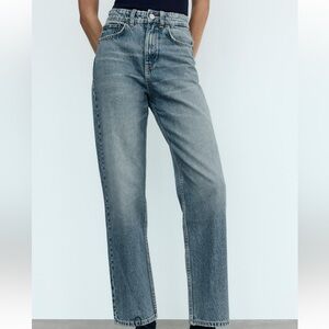 Zara High Waisted TRF Mom Fit Jeans